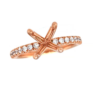 0.35ctw Diamond Rose Gold Semi-Mount Ring